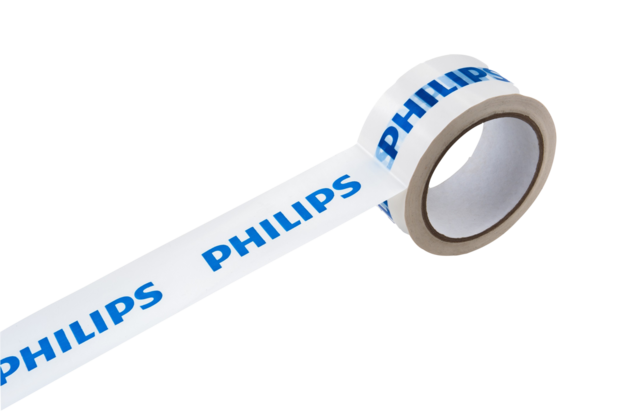 Gepersonaliseerde PVC Tape 50mm transparant 36 rollen in doos