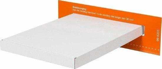 Brievenbusdozen E golf v.v. zelfklevende strip 260x170x28mm (A5+) Pallet Wit