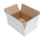 Amerikaanse vouwdozen B golf 200x150x50mm Halve pallet Wit Amerikaanse vouwdozen B golf 200x150x50mm Halve pallet Wit